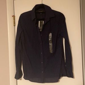 Banana republic navy button down. Brand new never worn with tags. Xs
